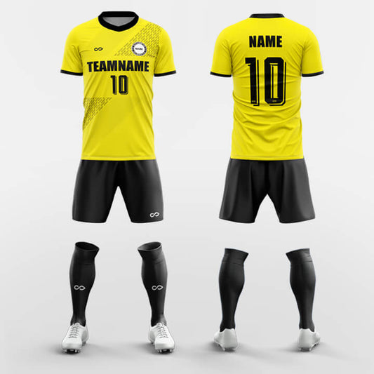 yellow  soccer jersey for men sublimation