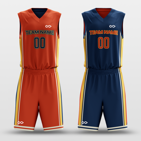 CLASSIC13 - Customized Reversible Sublimated Basketball Set BK092