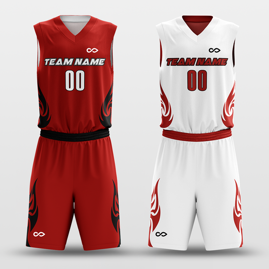 Heat - Customized Reversible Sublimated Basketball Set BK186