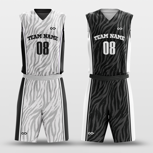 Tiger Stripes 2 - Customized Reversible Sublimated Basketball Set BK258