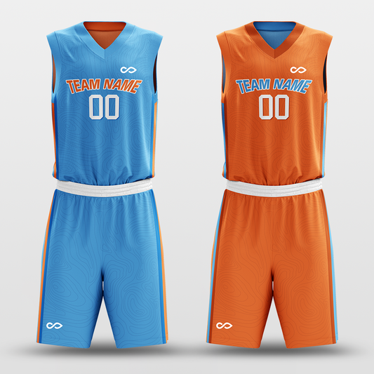 lake - Customized Reversible Sublimated Basketball Set BK100