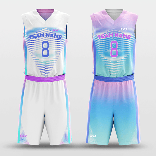 Cotton Candy - Customized Reversible Sublimated Basketball Set BK296